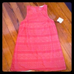 Coral sleeveless dress
